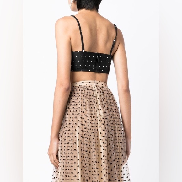 Macgraw Abbey polka-dot cropped top, Sz 10 NWT MSRP $456 - Picture 4 of 8